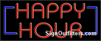 Happy Hour Neon Sign - Regular Design