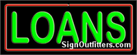 Loans Neon Sign - Regular Design