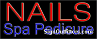 Nails Spa Pedicure Neon Sign - Regular Design