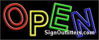 Open in Block Lettering Neon Sign - Regular Design