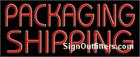 Packaging Shipping Neon Sign - Regular Design