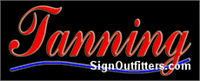 Tanning in Script Font Neon Sign - Regular Design