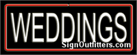 Weddings Neon Sign - Regular Design