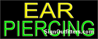 Ear Piercing Neon Sign - Regular Design