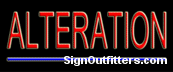Alteration Neon Sign - Economically Priced