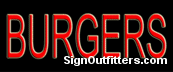 Burgers Neon Sign - Economically Priced