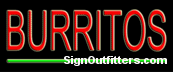 Burritos Neon Sign - Economically Priced