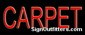 Carpet Neon Sign - Economically Priced