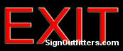 Exit Neon Sign - Economically Priced