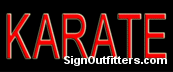 Karate Neon Sign - Economically Priced