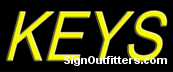 Keys Neon Sign - Economically Priced