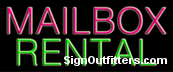 Mailbox Rental Neon Sign - Economically Priced