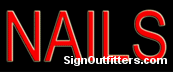 Nails Neon Sign - Economically Priced