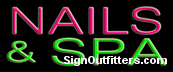 Nails & Spa Neon Sign - Economically Priced