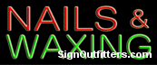 Nails & Waxing Neon Sign - Economically Priced