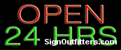Open 24 Hrs Neon Sign - Economically Priced