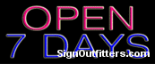 Open 7 Days Neon Sign - Economically Priced