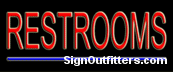 Restrooms Neon Sign - Economically Priced