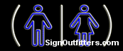 Restrooms Logo Neon Sign - Economically Priced