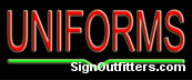 Uniforms Neon Sign - Economically Priced