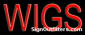 Wigs Neon Sign - Economically Priced
