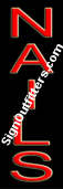 Nails Neon Sign - Vertical Design - Economically Priced