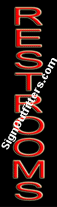 Restrooms Neon Sign - Vertical Design - Economically Priced
