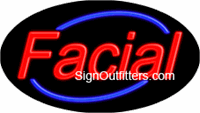 Facial Neon Sign - Flashing Design