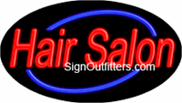 Hair Salon Neon Sign - Flashing Design