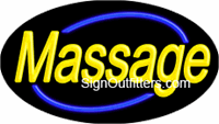 Massage Neon Sign - Flashing Design