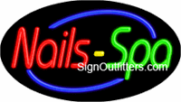 Nails-Spa Neon Sign - Flashing Design