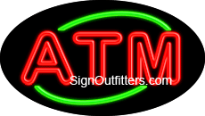ATM Neon Sign - Flashing Design