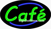 Cafe Neon Sign - Flashing Design