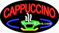 Cappuccino with mug graphic Neon Sign - Flashing Design