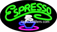 Espresso with Mug Graphic Neon Sign - Flashing Design