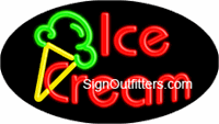 Ice Cream Neon Sign - Flashing Design