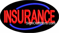 Insurance Neon Sign - Flashing Design