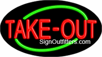 Take-Out Neon Sign - Flashing Design