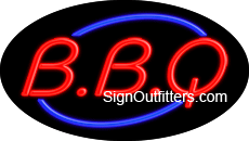 BBQ Neon Sign - Flashing Design