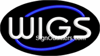 Wigs Neon Sign - Flashing Design