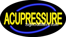 Acupressure Neon Sign - Flashing Design