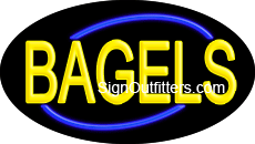 Bagels Neon Sign - Flashing Design