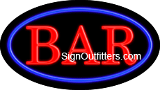 Bar Neon Sign - Flashing Design