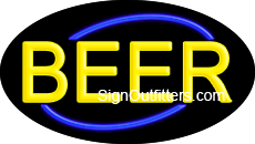 Beer Neon Sign - Flashing Design
