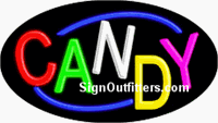Candy Neon Sign - Flashing Design