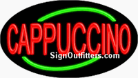 Cappuccino Neon Sign - Flashing Design