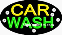 Car Wash Neon Sign - Flashing Design