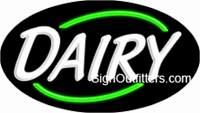 Dairy Neon Sign - Flashing Design