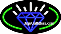 Diamond Graphic Neon Sign - Flashing Design