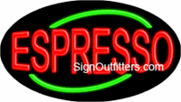 Espresso Neon Sign - Flashing Design